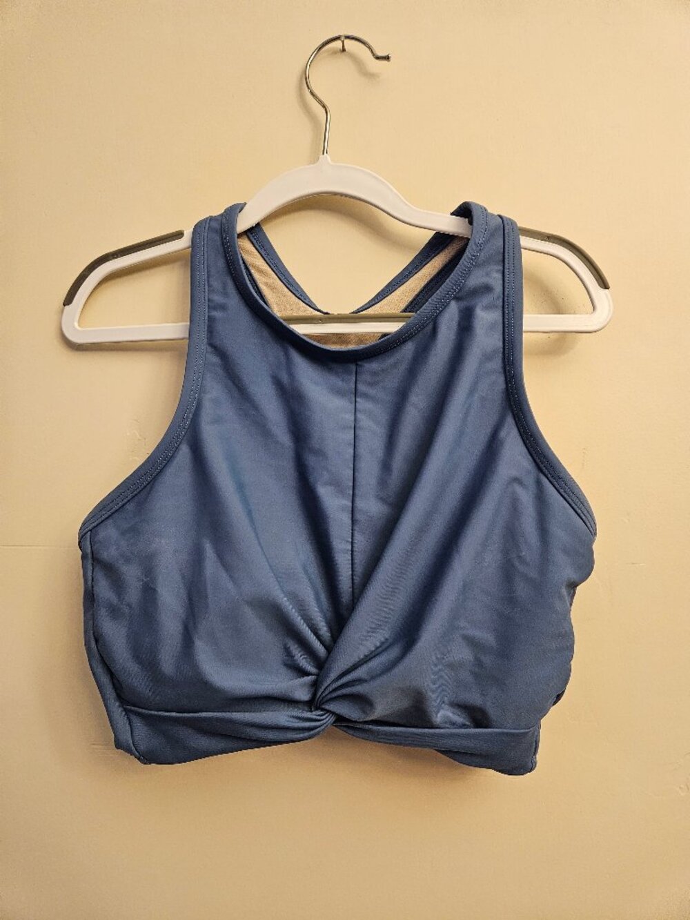 High Neck Front Knot Bikini Top